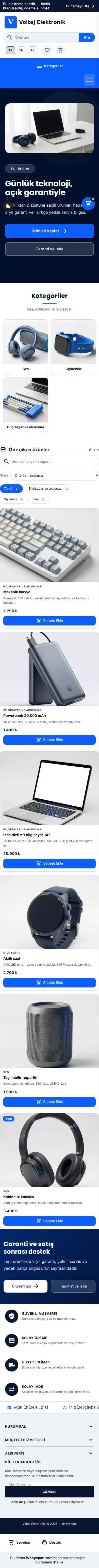 Voltaj Elektronik — mobile screenshot