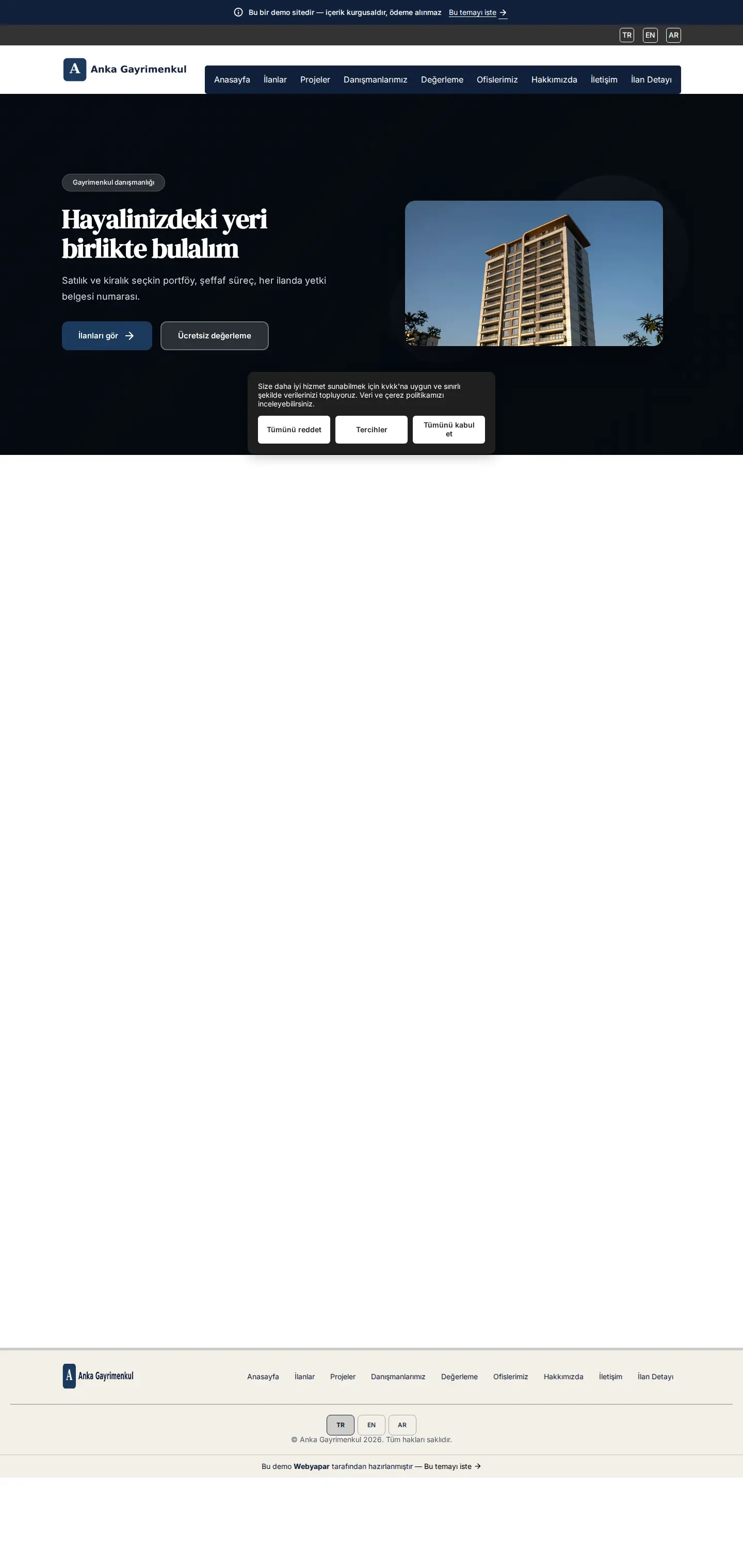 Anka Gayrimenkul — desktop screenshot