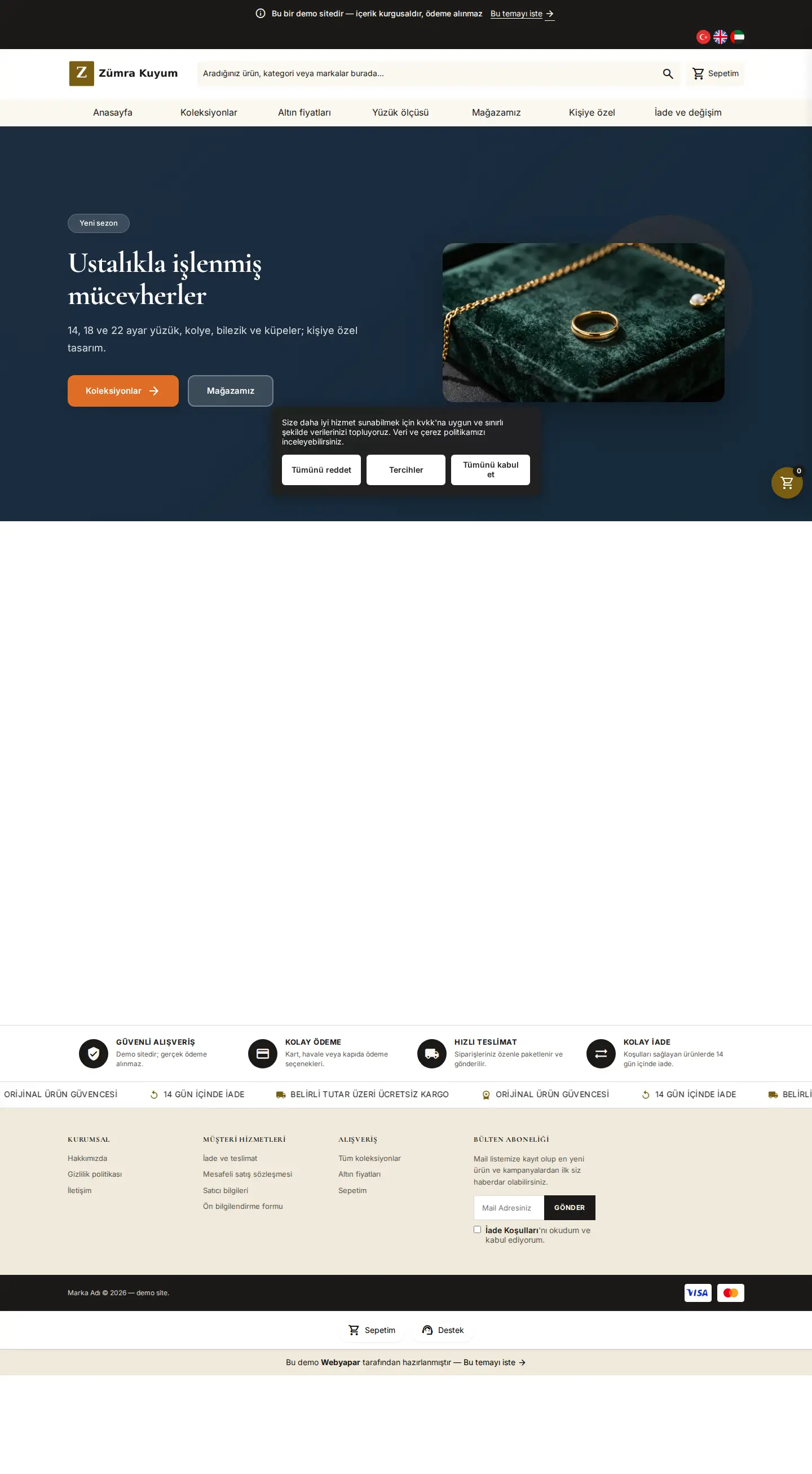 Zümra Kuyum — desktop screenshot