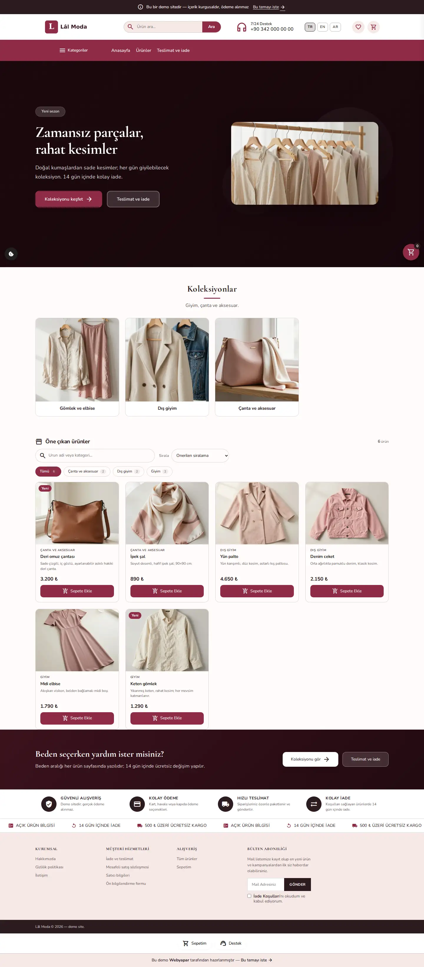 Lâl Moda — desktop screenshot
