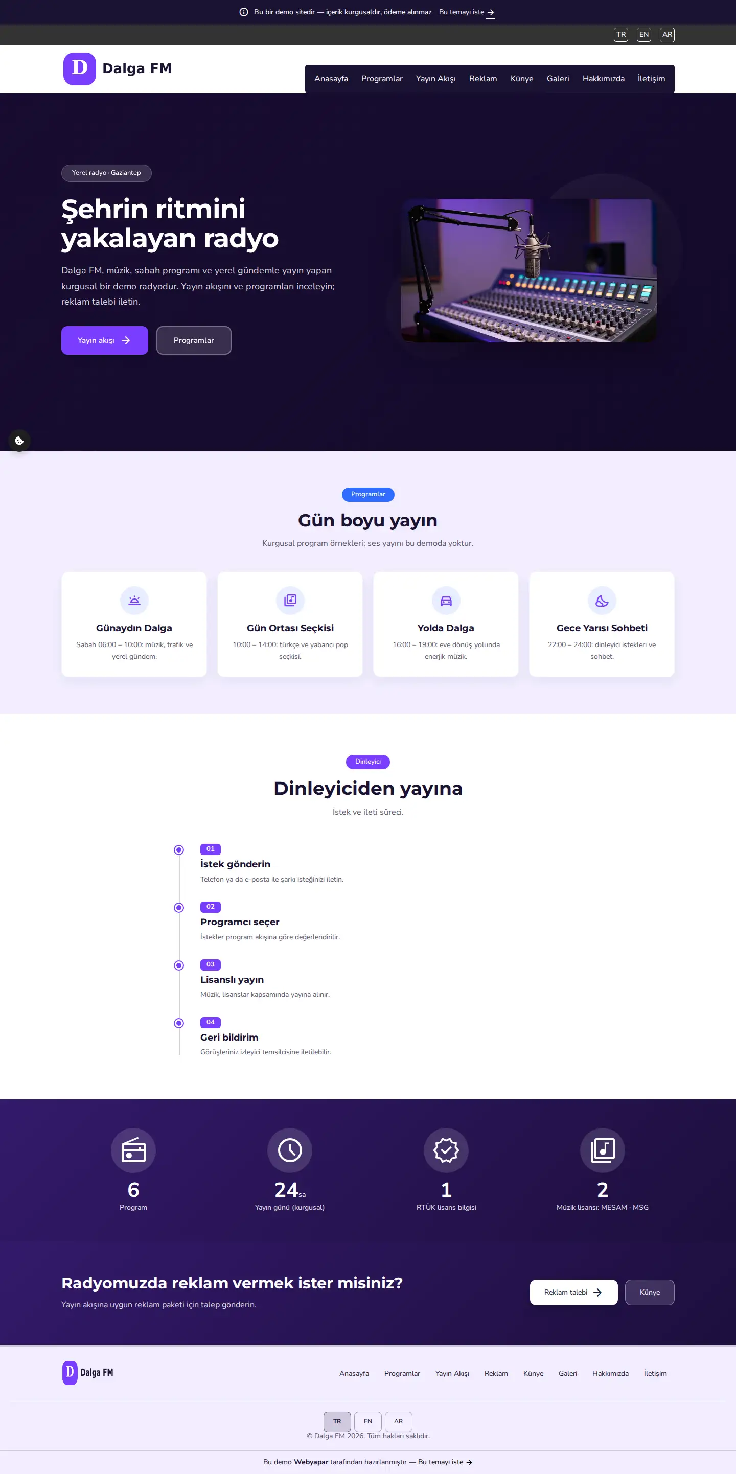 Dalga FM — desktop screenshot